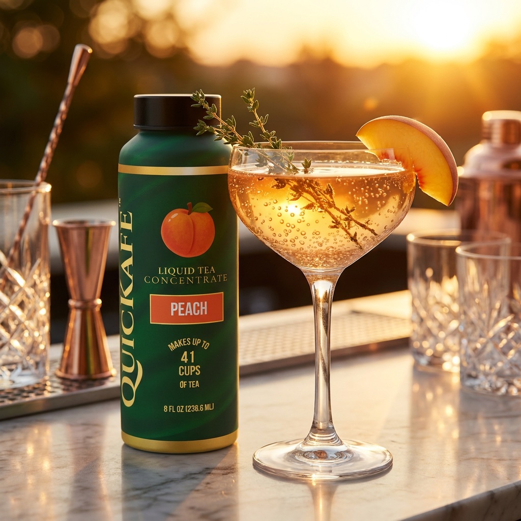 Green Tea Peach — Peach Spritzer Mocktail